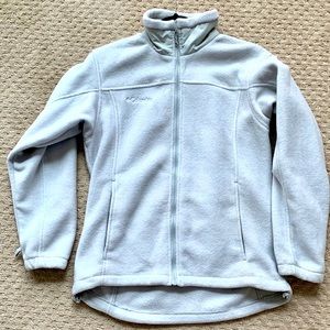 Columbia Full Zip Gray Fleece Jacket Size Small